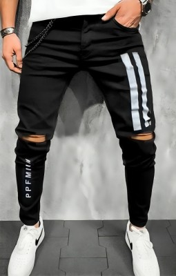 CAMFITS Slim Men Black, White Jeans