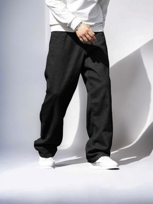 DAIVIKAURA Relaxed Fit Men Black Jeans