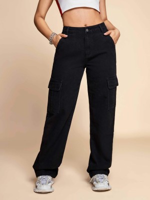 NUCOUTHS the style you love Loose Fit Women Black Jeans