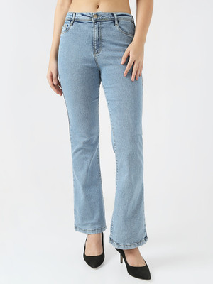 Kraus Jeans Women High-Rise Flare Jeans Flared Women Light Blue Jeans
