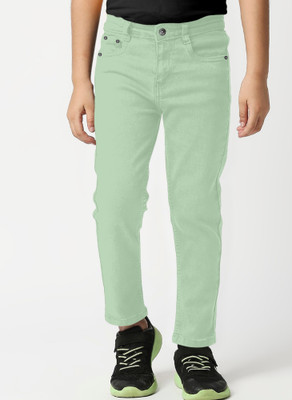 js studio Regular Boys Light Green Jeans