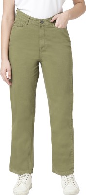 Kraus Jeans Straight Fit Women Green Jeans