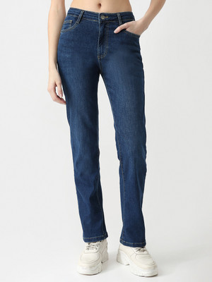 Kraus Jeans Women High-Rise Straight Fit Jeans Straight Fit Women Blue Jeans