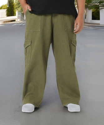 Urbano Plus . Loose Fit Men Green Jeans