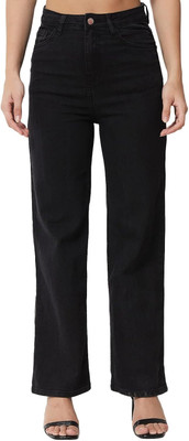 HouseOfCommon Straight Fit Women Black Jeans