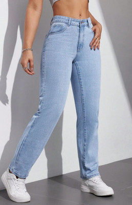 N J Flared Women Blue Jeans