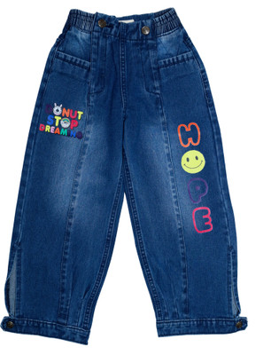 Ywee Relaxed Fit Girls Dark Blue Jeans