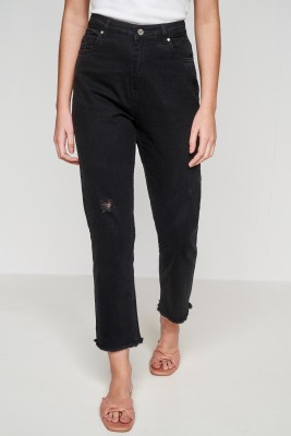 AND Tapered Fit Women Black Jeans