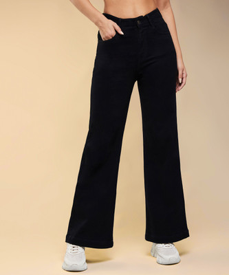 DOLCE CRUDO Relaxed Fit Women Black Jeans