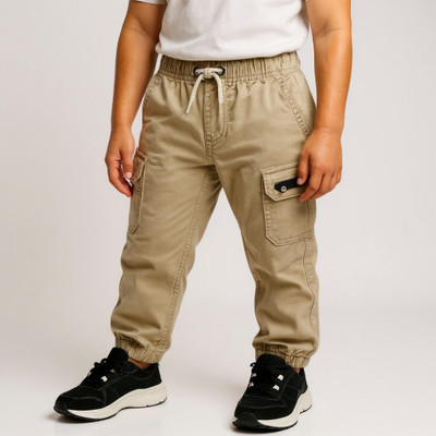 INAYA Jogger Fit Boys Beige Jeans