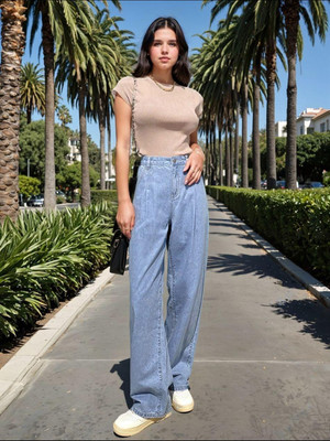 KOTTY Loose Fit Women Light Blue Jeans