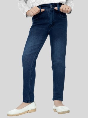 Mahanidhi Creations Regular Girls Dark Blue Jeans