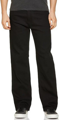 BREXX Relaxed Fit Men Black Jeans