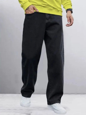 Zepzo Loose Fit Men Black Jeans