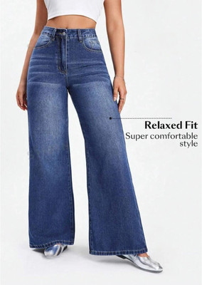 Rockwell Loose Fit Women Dark Blue Jeans