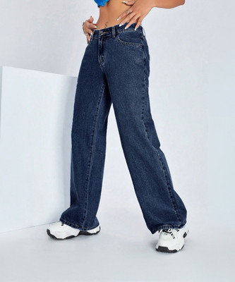 Glossia Relaxed Fit Women Dark Blue Jeans