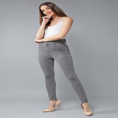 German Club Skinny Women Grey Jeans