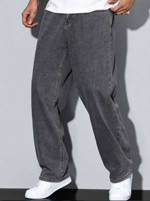 LEVORCE Loose Fit Men Dark Grey Jeans