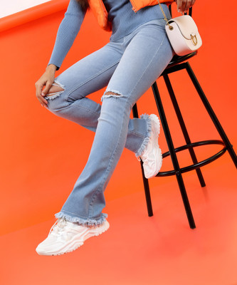 Tokyo Talkies Boot-Leg Women Light Blue Jeans