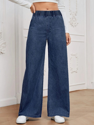 GLOBENAUT Loose Fit Women Dark Blue Jeans