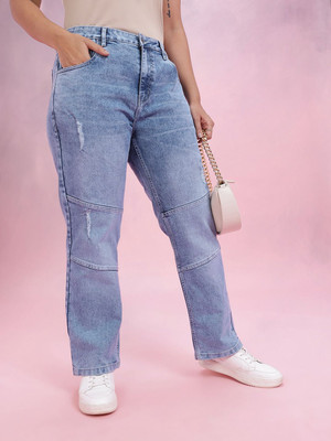 DressBerry Curve Straight Fit Women Blue Jeans