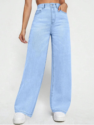 DEYLIGHT Loose Fit Women Light Blue Jeans