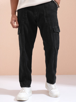 HIGHLANDER Tapered Fit Men Black Jeans
