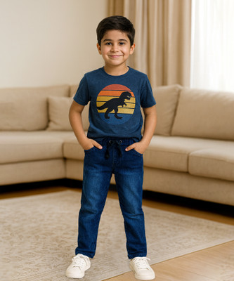 Estella Collections Regular Boys & Girls Black, Dark Blue Jeans