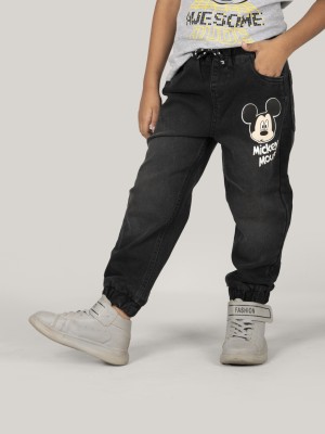 Zalio Jogger Fit Boys Black Jeans