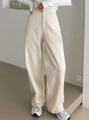 BLUELOCK Boyfriend Women Beige Jeans