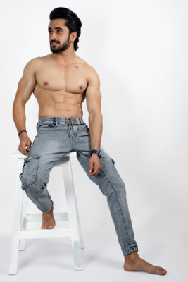 ShriShantiNathCreation Jogger Fit Men Grey Jeans