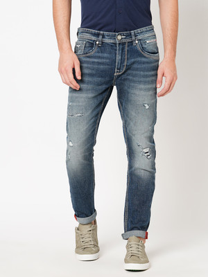 ROOKIES Tapered Fit Men Dark Blue Jeans