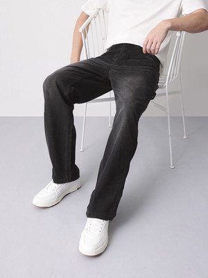Mast & Harbour Relaxed Fit Men Black Jeans