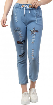 4M SALES Jogger Fit Women Light Blue Jeans