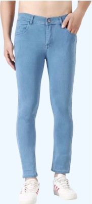 Creatywitty Slim Men Light Blue Jeans