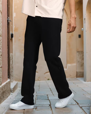 HEADSTER Straight Fit Men Black Jeans