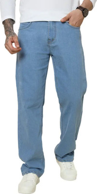 shre.ce Loose Fit Men Light Blue Jeans