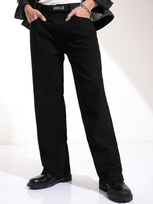 HIGHLANDER Straight Fit Men Black Jeans