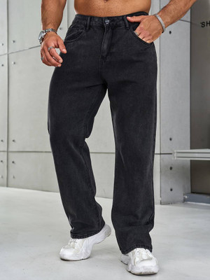 FUDE PRIDE Loose Fit Men Dark Grey Jeans
