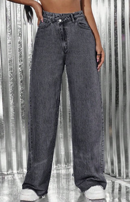 N J Flared Women Grey Jeans