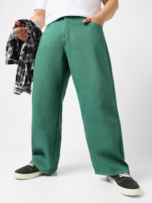 Urbano Plus Loose Fit Men Dark Green Jeans