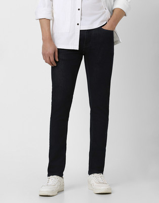 PETER ENGLAND Tapered Fit Men Black Jeans