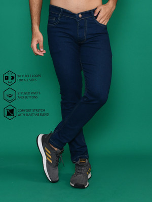 Lzard Slim Men Dark Blue Jeans