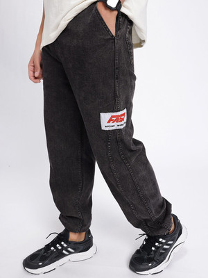 Glitchez Jogger Fit Men Black Jeans