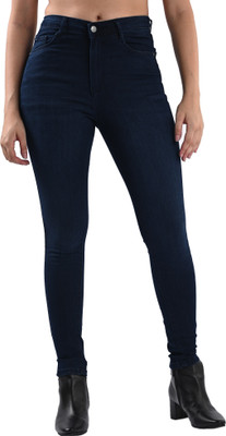 Kraus Jeans Women Dark Blue Sky High-Rise Skinny Fit Jeans Skinny Women Dark Blue Jeans