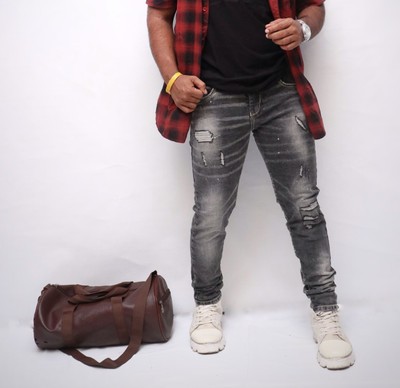 Shree Creation Slim Men Grey Jeans