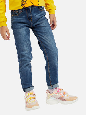 JUNIORS by Babyshop Slim Baby Girls Blue Jeans