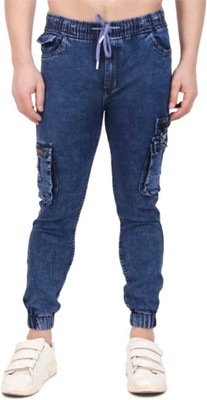 PHYASANA Jogger Fit Men Dark Blue Jeans