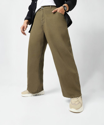 Urbano Plus Loose Fit Men Brown Jeans