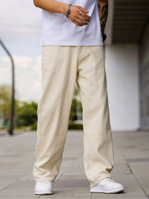Masterly Weft Regular Men Beige Jeans